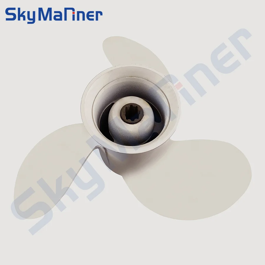 683-45945-00-EL 9 1/4X9-J for Yamaha Boat Engine 2 Stroke 9.9HP 15HP 3 Blades 8 Spline Tooth R-Rotation 683-45945 Propeller