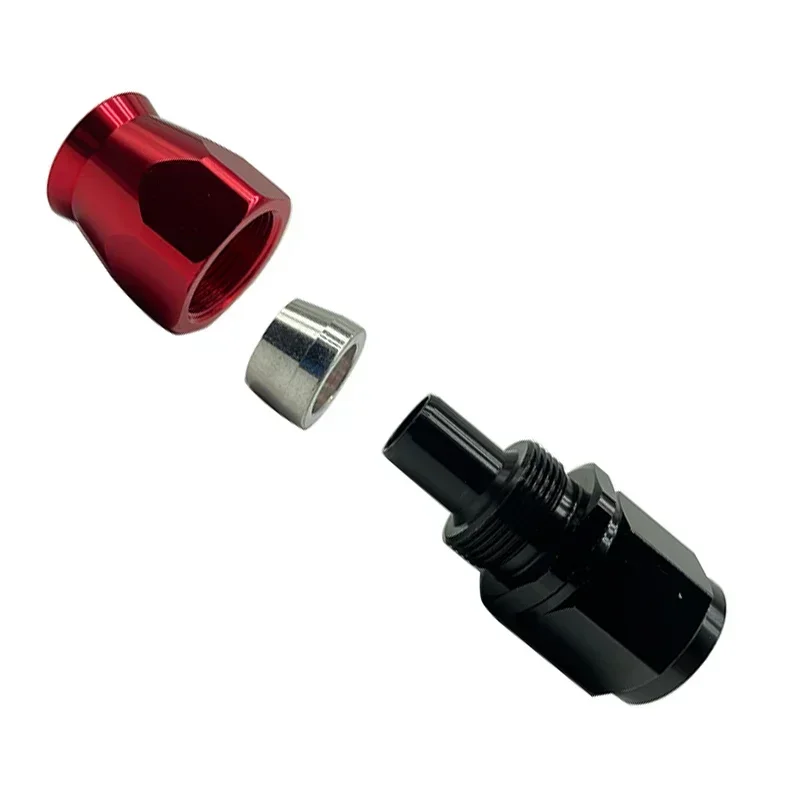 Tubulação de mangueira adaptadores para Swivel, PTFE Oil Fuel Line, Mangueira End Fittings, em linha reta, 0 °, 45 °, 90 °, 180 °, AN4, AN6, AN8, AN10, AN12, PCes 4