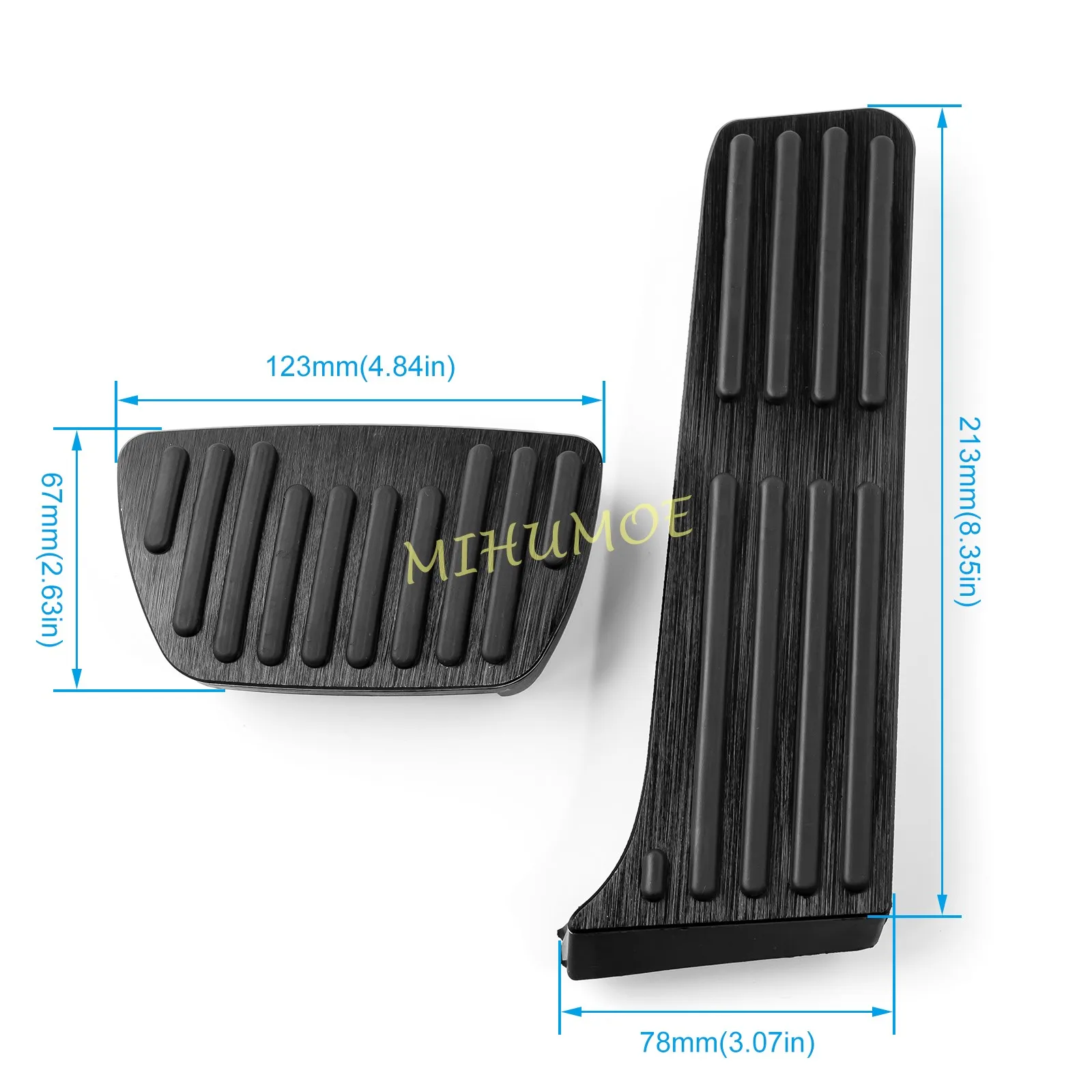 Black/Silver Brake Accelerator Gas Pedal Pad Cover For Toyota RAV4 Highlander Camry Avalon Kluger Lexus ES250 ES300h ES350 LS500