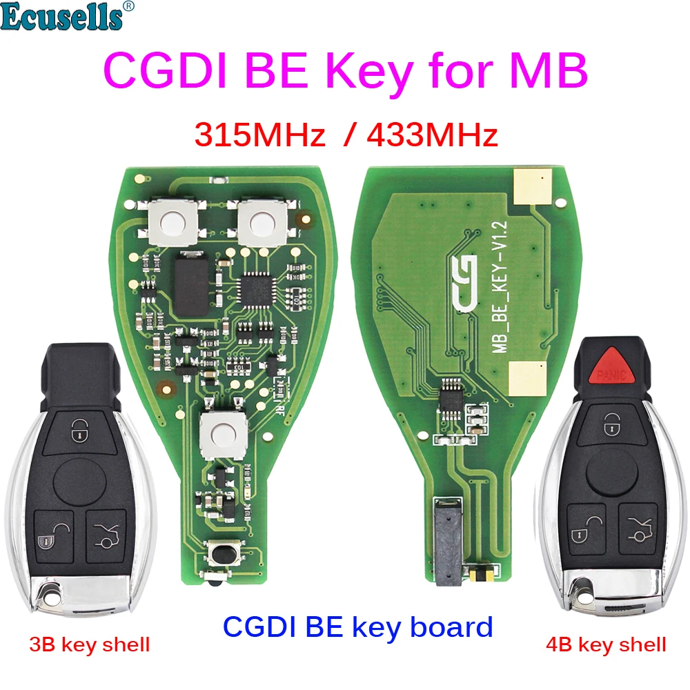 Original CGDI MB CG BE Key for MB FBS3 315MHZ/433MHZ Work with CGDI MB Programmer Support All FBS3 and Automatic Recovery