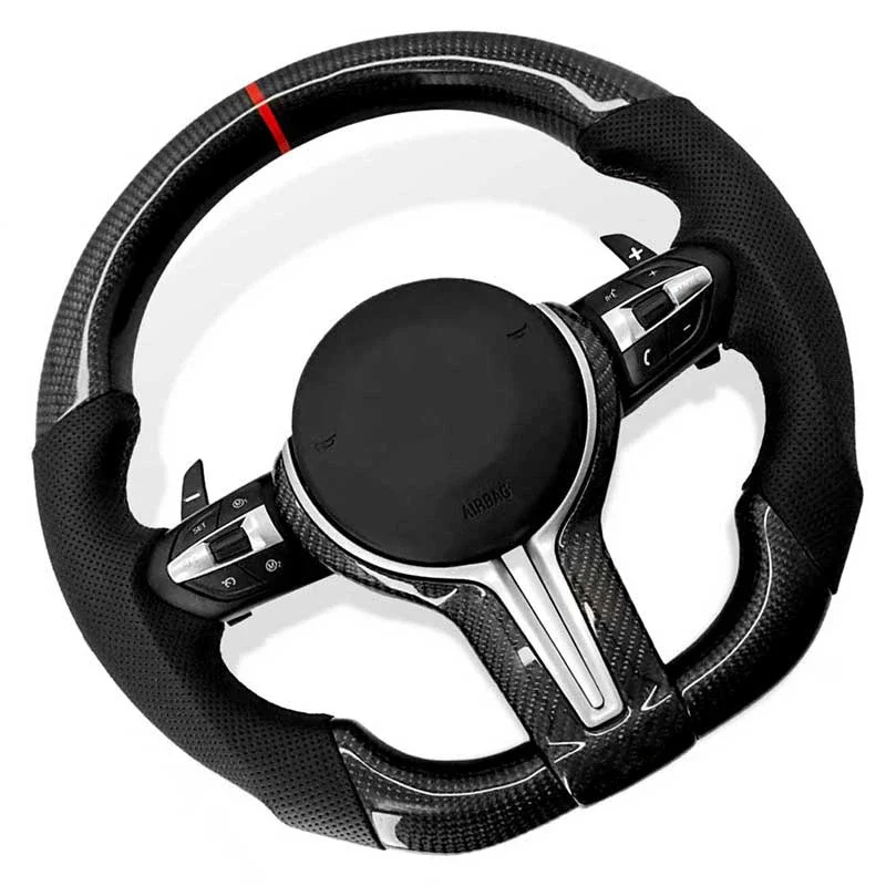 

Carbon Fiber Steering Wheel For BMW M6 M5 M3 F10 F30 F20 F31 F11 E90 E91 E92 3 5 Series F Chassis Racing Steering Wheel Assembly