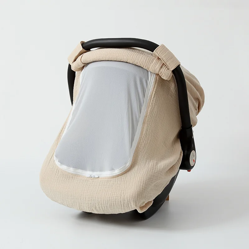 Cotton gauze protective cover, baby blue dust cover, baby stroller, windshield, mesh, mosquito-proof cover, window-opening