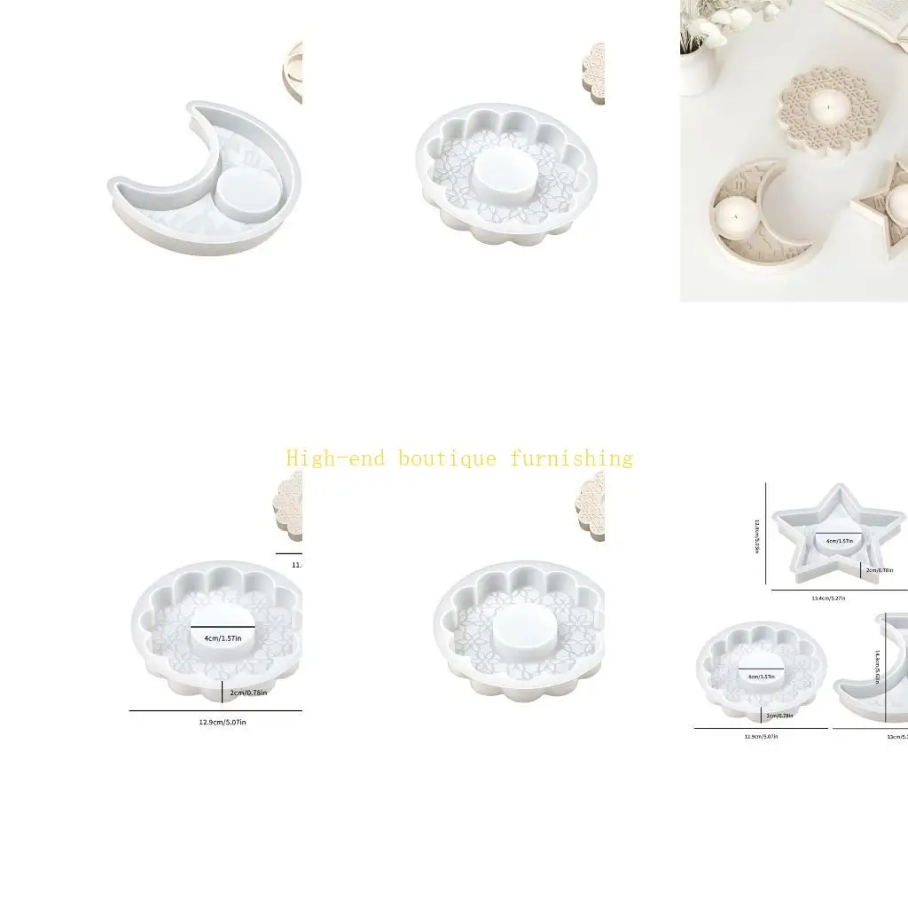 L9NB Soft Craft Form for Candle Stand Making, Center Insert Well for Epoxy Work, Gypsum and Display Craft Project Use