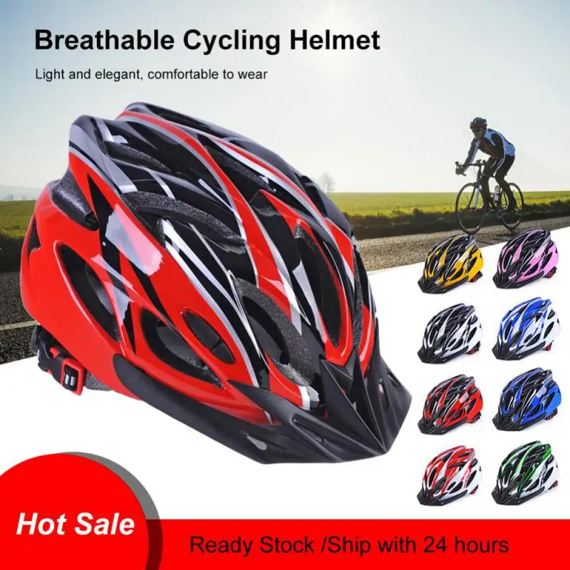 New Cycling Helmet Comfort Lining Lightweight Hollow Men Women Adjustable Riding Safety Head Protection Bike Bicycle MTB Helmet