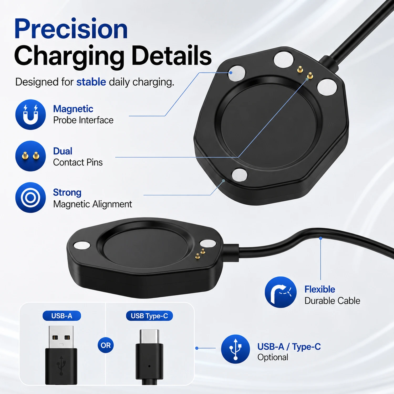 USB Cable Charger For Suunto Race 2 Smartwatch Adapter Replacement Chargers For Suunto Vertical 2 Smart Watch Accessories