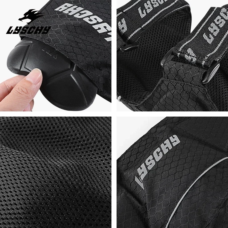 LYSCHY Knee Brace Built-in CE Protector Men Women Breathable Outdoor Sports Skateboard Anti-fall Motorcycle Knee Pads