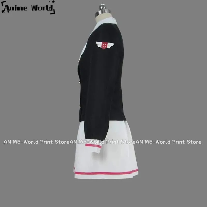 New《Custom Size》Unisex Anime Cardcaptor Clear Card Sakura Kinomoto School Uniform Cosplay Costumes Outfit Halloweenb;3's,6.e; - view 3