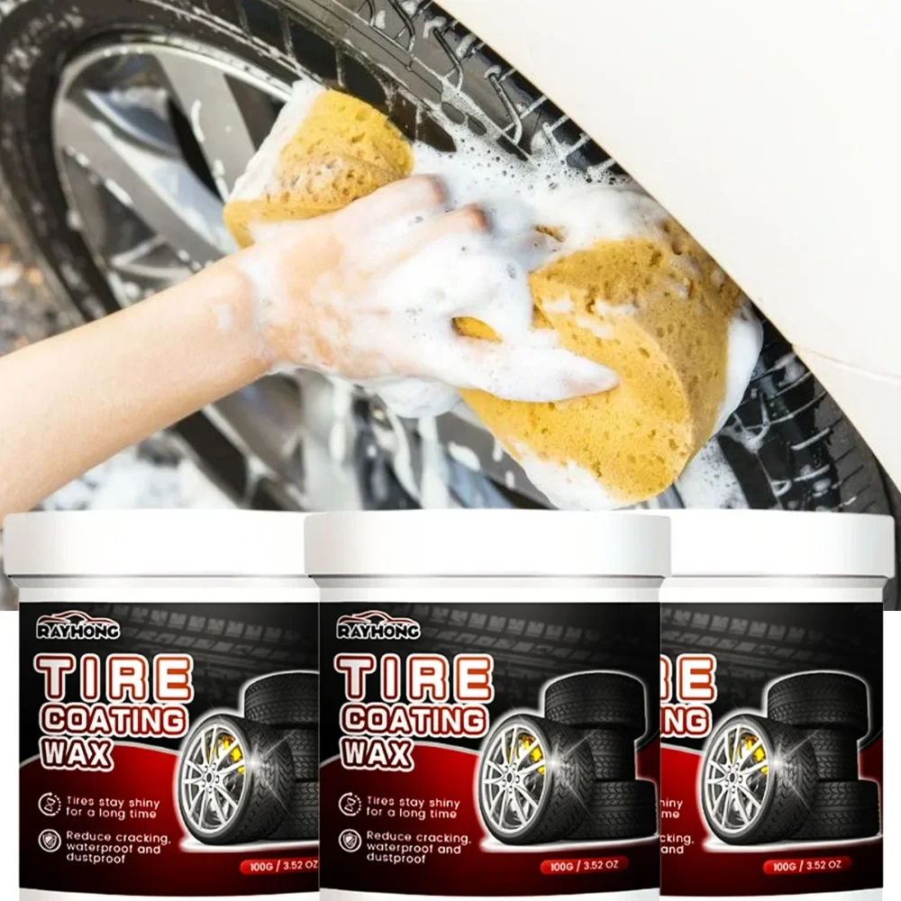 Car Tire Cleaner Rust Removal Coating Wax Auto Motorcycle Bicycle Tyre Rim Prevent Crack Polishing Maintenance Cleaning Agent