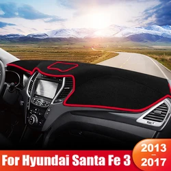 For Hyundai Santa Fe 3 DM 2013 2014 2015 2016 2017 Car Dashboard Sun Shade Cover Instrument Panel Mat Non-slip Pad Accessories