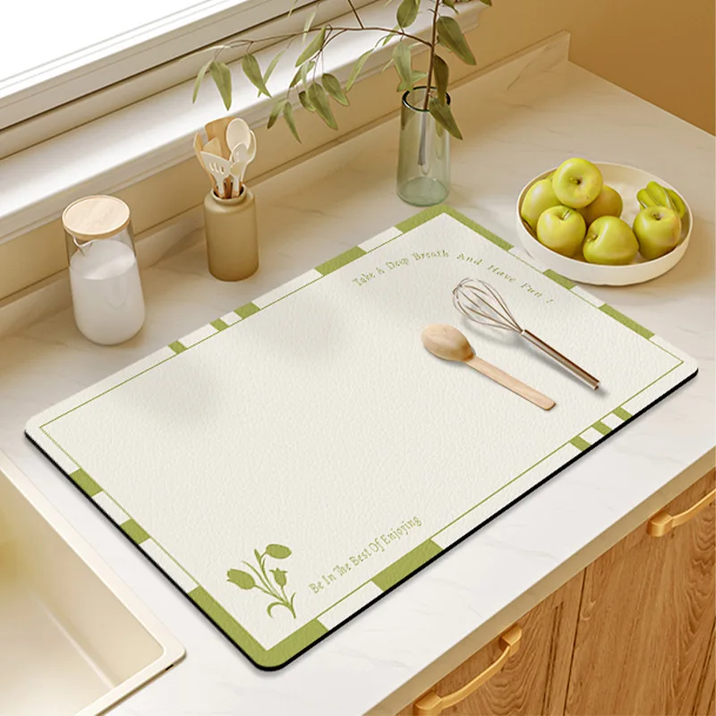 

Простой ежедневный кухонный настольный сливной коврик, миски, тарелки, нескользящие изоляционные подушечки, высококачественный прочный, устойчивый к пятнам коврик для домашнего декора
