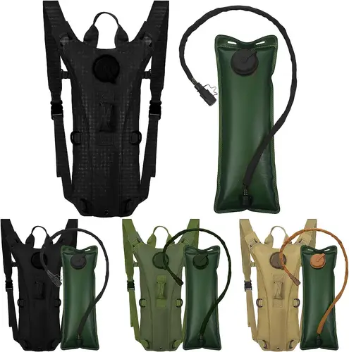 Mochila deportiva de hidratación, bolsa de agua de nailon resistente al agua con vejiga de 3 litros para senderismo, ciclismo y escalada