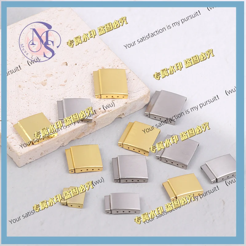 1Pc Silvery/Golden 12-22MM Steel Watch Band Bracelet Extender Clasp Extension With Step Strap Accessory For Watch Repair