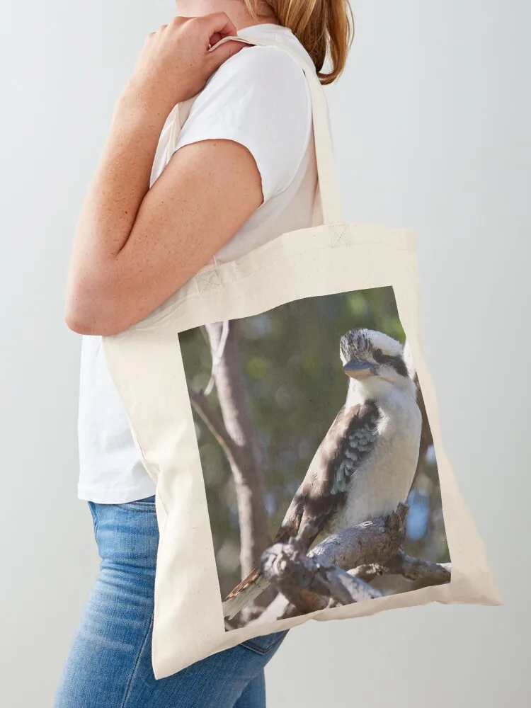 Kookaburra sits Tote Bag canvas tote sacs de shopping Handbags women Customizable tote bag Canvas Bag