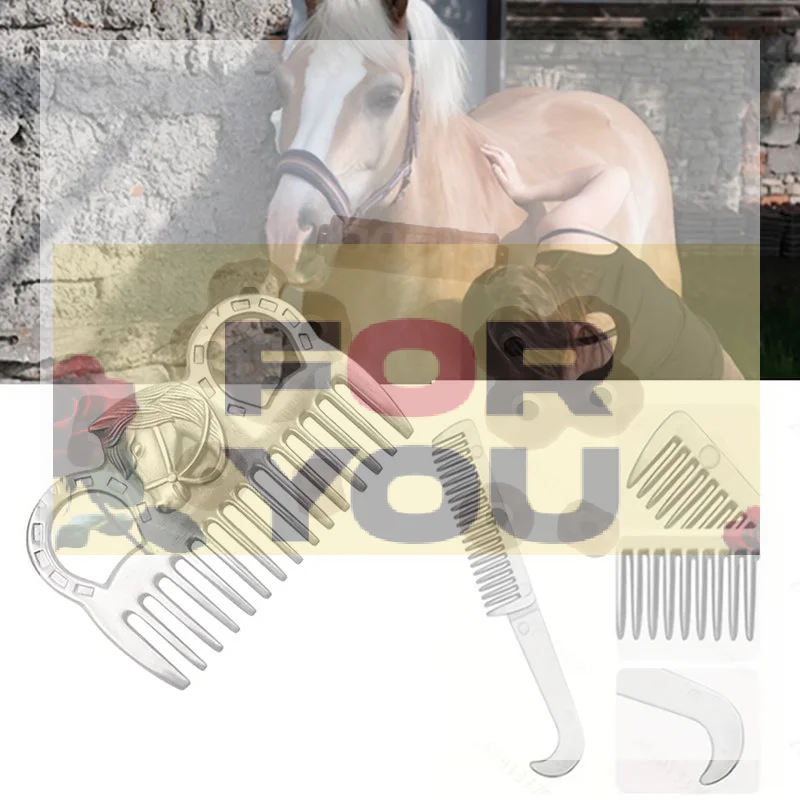 【OD】Aluminum Horse Pony Grooming Comb Tool Metal Curry Brushing Cleaning Tool Equestrian Horse Equipment