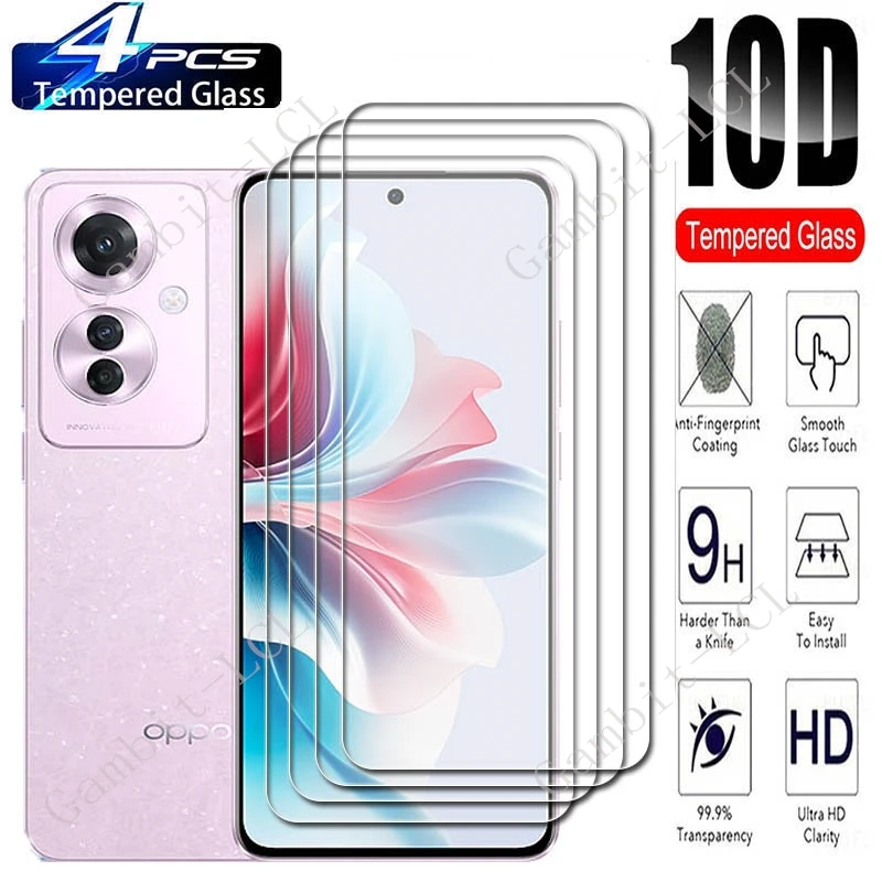 

4PCS For OPPO Reno11 A F25 Pro 5G 6.7" Screen Protective Tempered Glass ON Reno11A Reno11F Reno11 F F25Pro Protection Cover Film