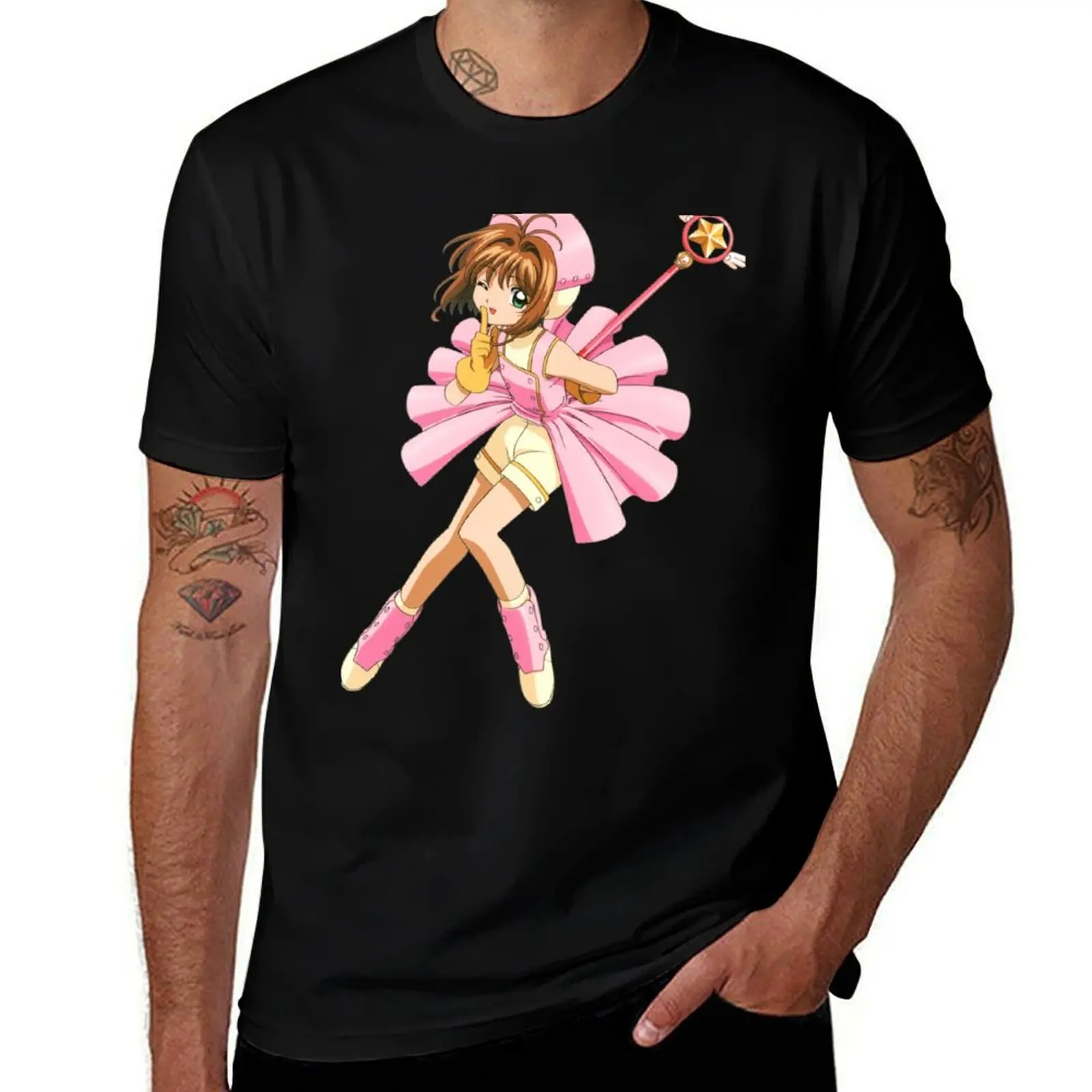 cardcaptor sakura Classic T-Shirt Anti-Fade Casual Tee Shirt