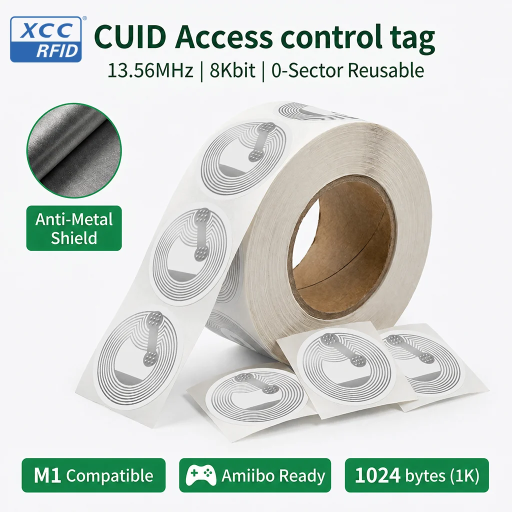 アンチメタル-25mm-cuid-書き換え可能-rfid-ステッカー-変更可能な-block0-uid-1k-1356mhz-m1-nfc-タグ-アクセスおよびエレベーターカードのクローン作成用