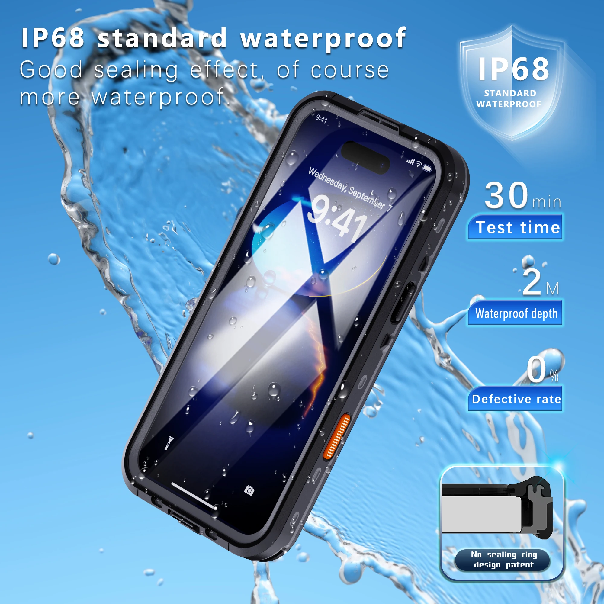 Picture 3: shellboxFor iPhone 16 Promax/15/14/13/12/11 Waterproof Phone Case IP68 Shockproof, dustproof, full-body sealed case