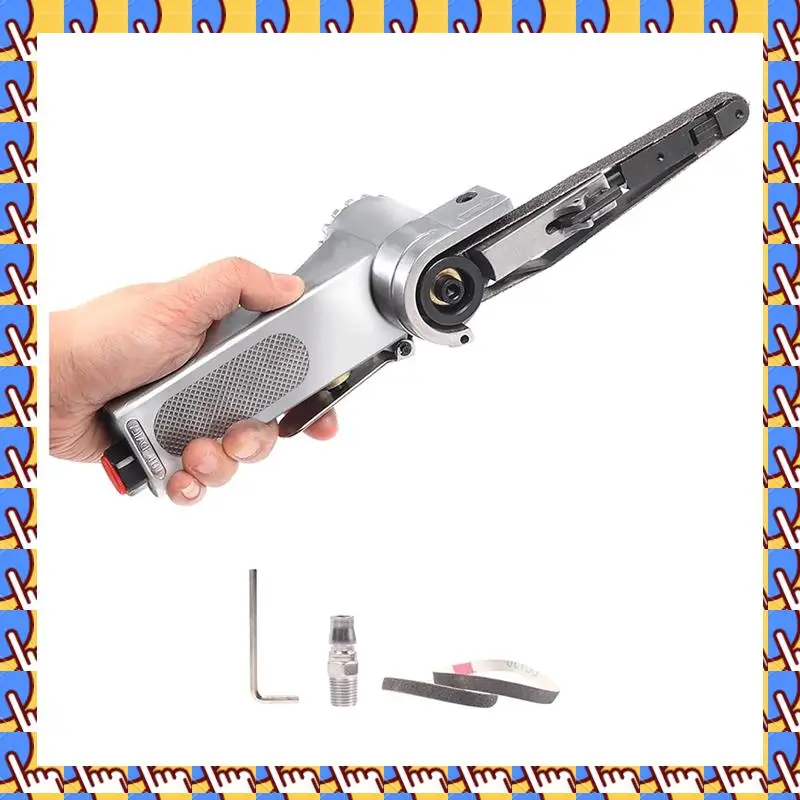 Szlifierka taśmowa pneumatyczna A79I z taśmą szlifierską 3/8 x 13 cali (grubość ziarnienia 60, 80, 120) do obróbki metalu i drewna.