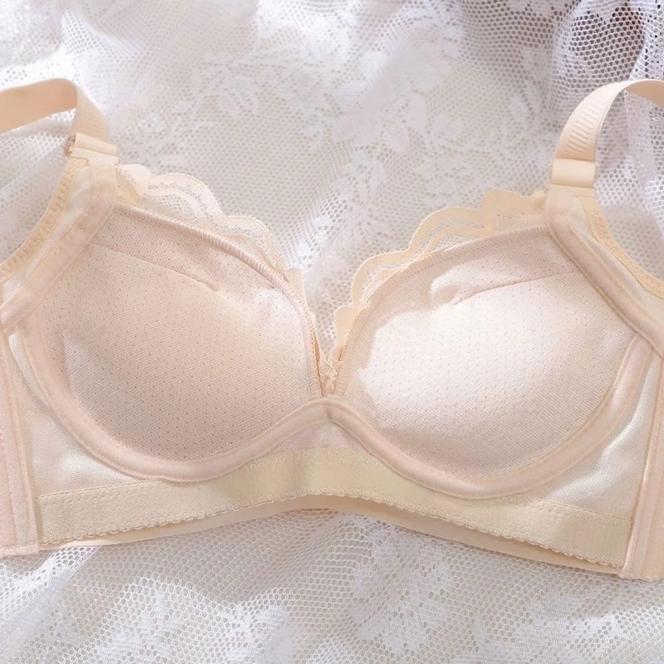 Thickened Extra Thick 12cm Small Chest Flat Chest Gathered Bra No Steel Ring Extra Thick 8cm Bra Closed Breast Sexy Underwear