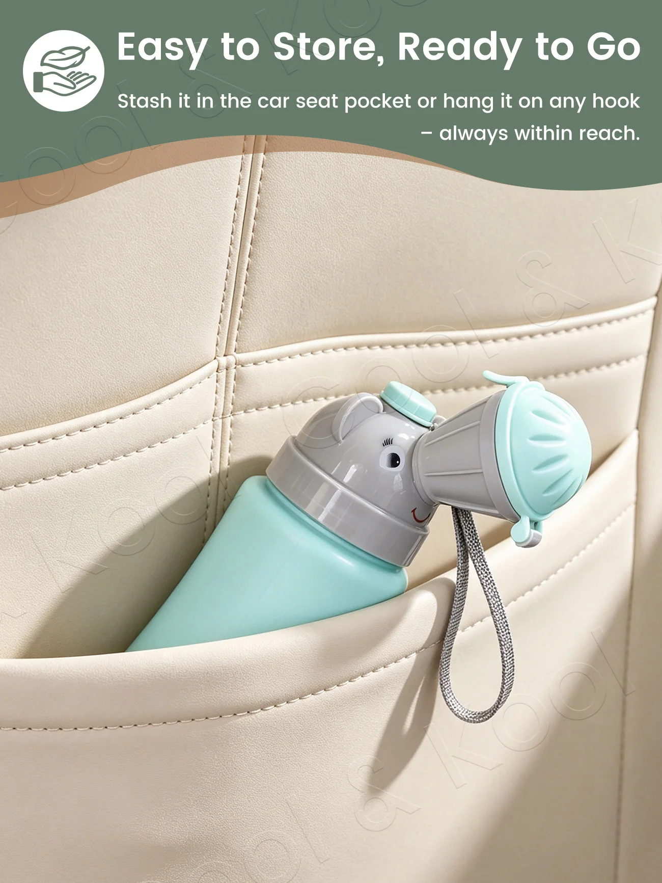 Portable Kids Travel Pee Bottle, Leak-Proof Toddler Urinal for Car Trips, Outdoor & Potty Training - view 5
