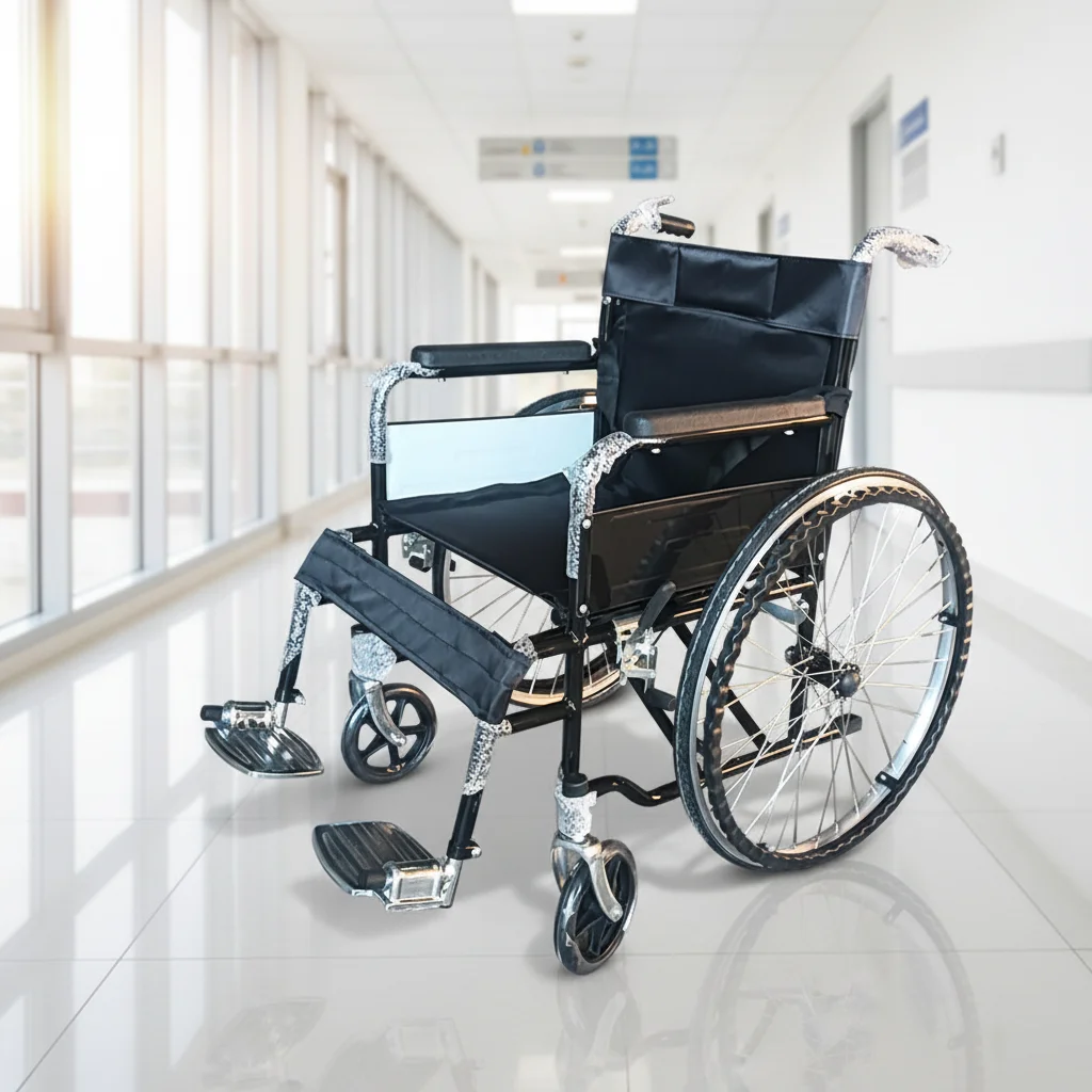 Beside Waterproof Shower Commode Toilet Chair for Elderly Folding Steel Design