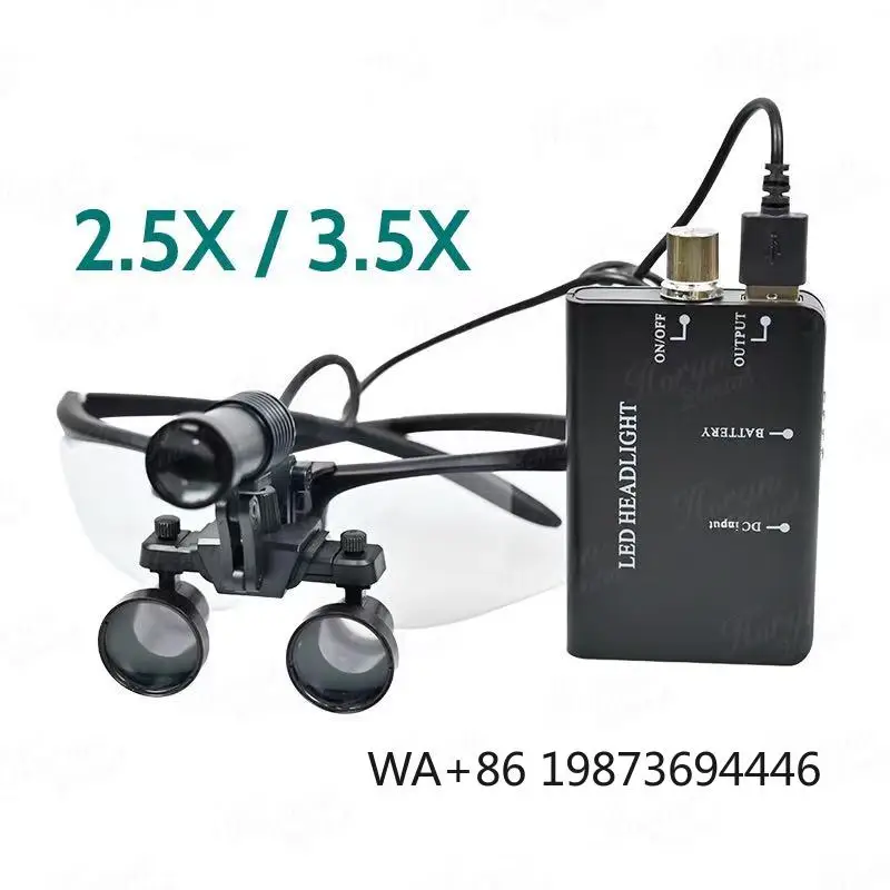

Class II Dental Loupes, 2.5x/3.5x Magnification, Aluminum Alloy, LED Head-Mounted Binocular