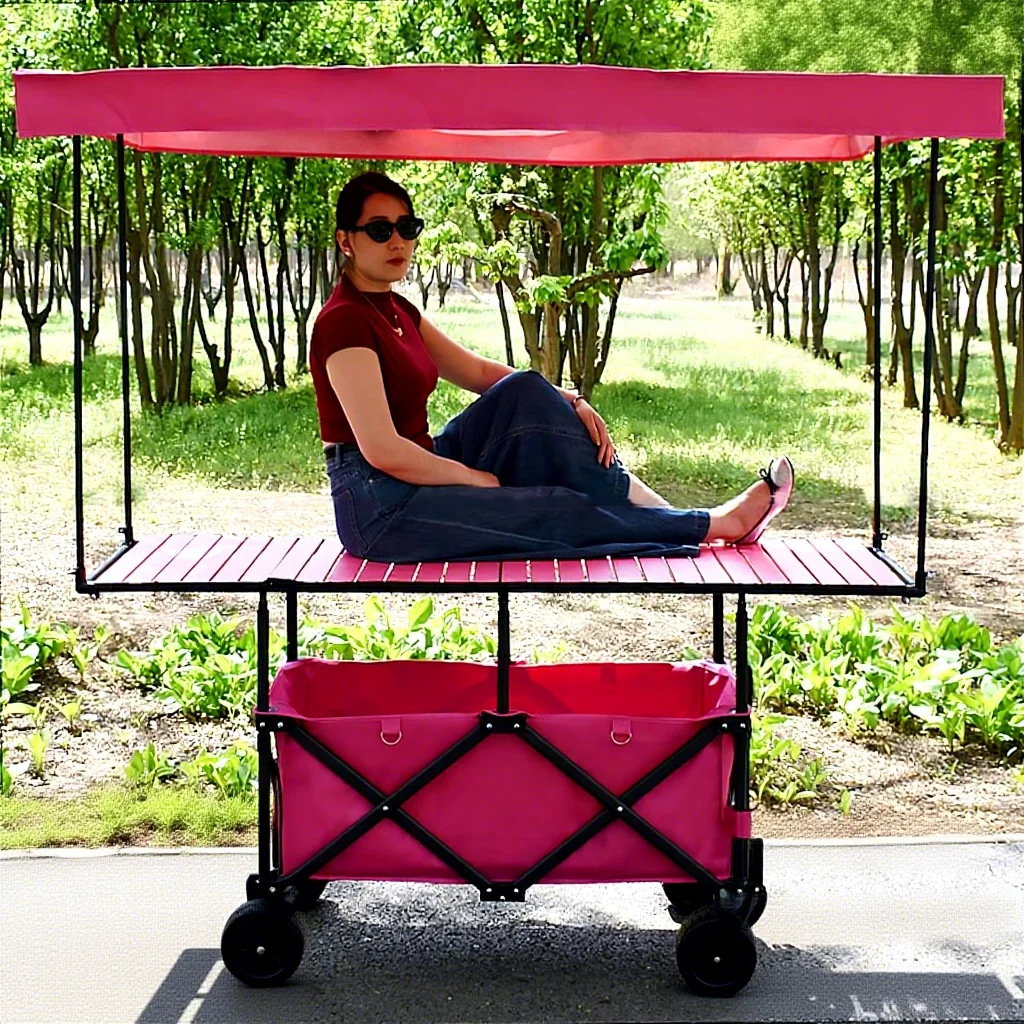 Carro Plegable de Ruedas Ancha - Outdoor Camping Wagon reseña y precio