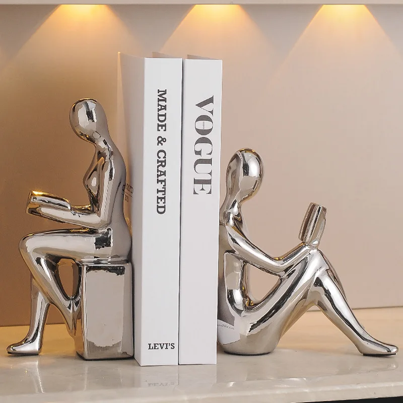 Decoration Crafts Statues Creative Brief Sitting Position Doll Figurine Miniatures Home Room Book Wine Cabinet Desktop Ornament