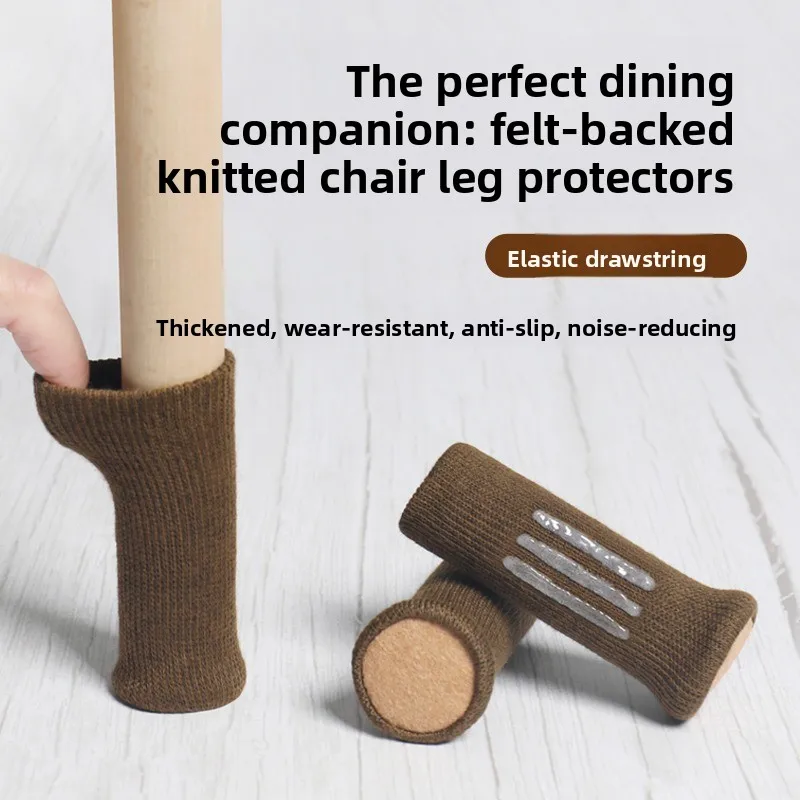 16Pcs Thickened Felt Chair Leg Caps, Wear-resistant Table & Chair Feet Protectors, Anti-scratch Floor Stool Foot Covers