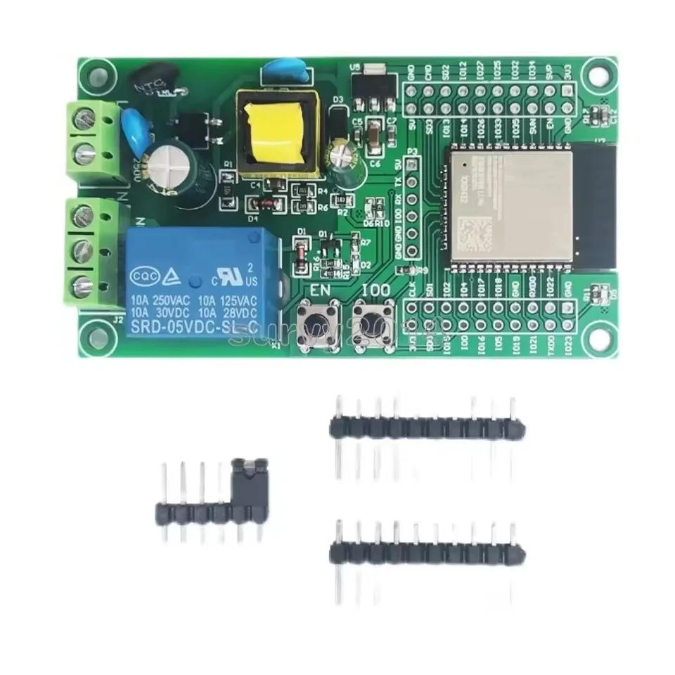 AC powered ESP32 WiFi Bluetooth ble single relay module ESP32 development board I/O port UART program downloadPort 4M Byte Flash