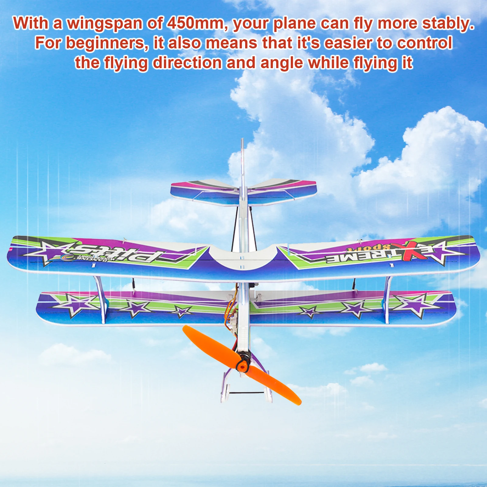 DWH E3001 PITTS RC Airplane Aircraft Foam Plane 450mm Wingspan Outdoor Flight Toys for Adults Kids Boys DIY Assembly Model