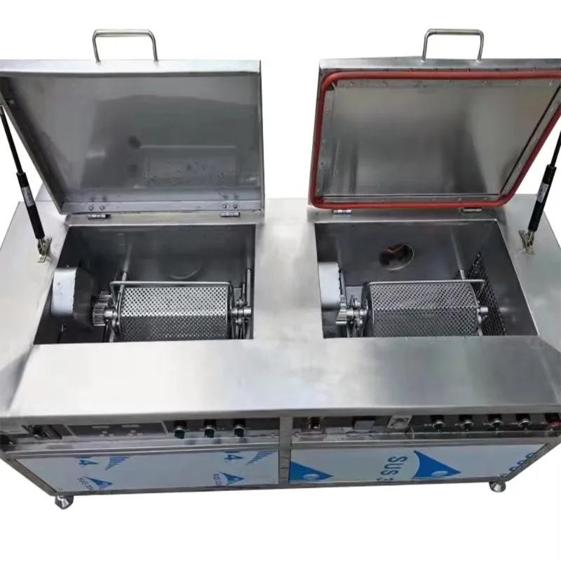 YG Customized Industrial Rotate Ultrasonic Cleaner With Drum For Small Work Pieces Metal Hardware Parts Oil Rust Degrease Remove