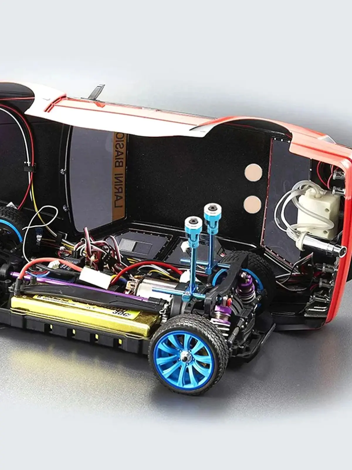 1 Satz RC-Car-Drift-Fernsteuerungsauto-Karosserie mit starkem Magnet, Stealth-Karosserie-Kontaktsäule für 1/10 Modellautos TT01 TT02