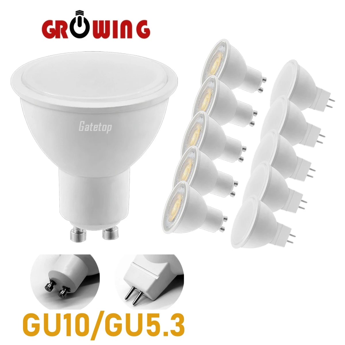 

30PCS/LOT door top Led spotlight AC220V GU10 GU5.3 bulb MR16 Spotlight bulb Home decoration sent by fedex