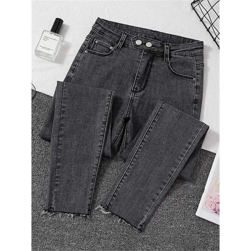 

Jeans Female Denim Pants Black Womens Woman Donna Stretch Bottoms Feminino Skinny for Women Trousers N98