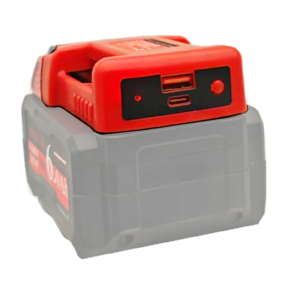 

USB Type C Power Adapter Bank For Milwaukee 18V Lithium Battery Case For M18 Laptop Mobile Phone Charging Converter Belt buckle