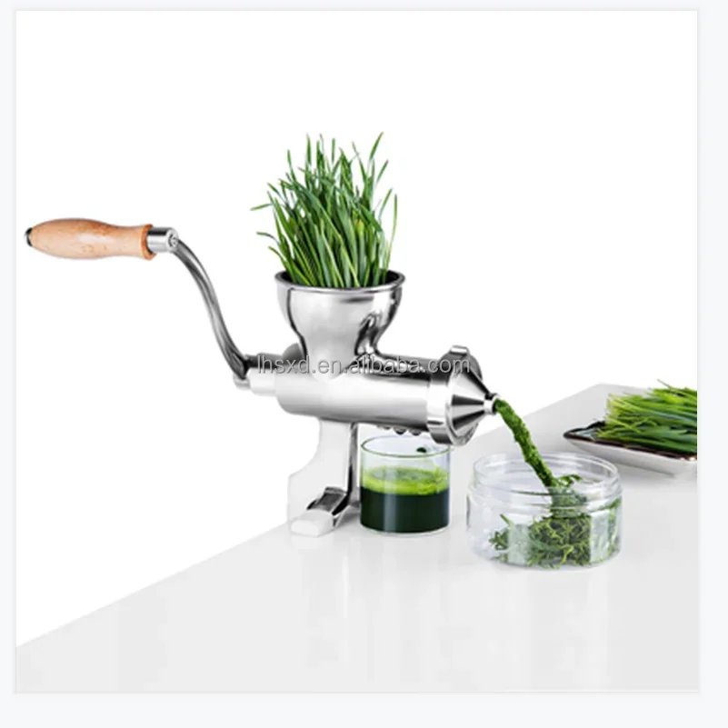 Stainless Steel Manual Wheat Grass Seedlings Vegetable Ginger Pomegranate Fruit Juicer