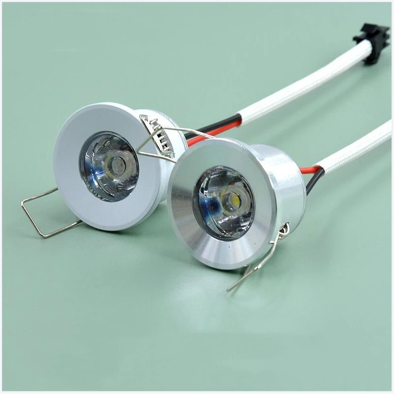 

AC/DC 12V AC85-240V LED mini Downlight 3000K 4000K 6000K Spot Light 1W for Ceiling Recessed Lamp Black Silver White gold shell