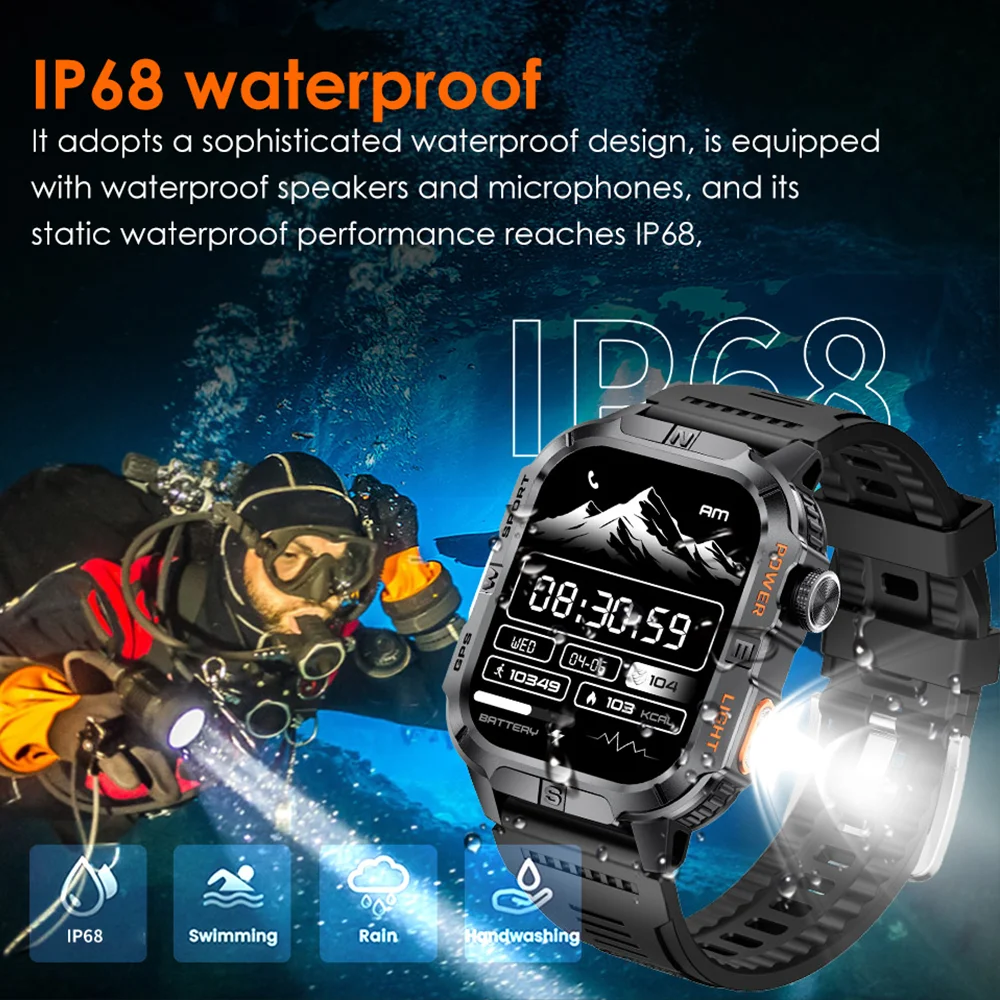 2025 novo daorkow smartwatch masculino embutido gps 540 mah bateria 3atm à prova dwaterproof água bússola barômetro altímetro esportes smartwatch feminino