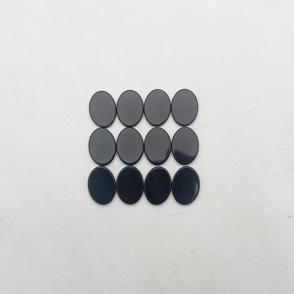 Fashion black Obsidian Double flat bottom cab cabochon for jewelry making 10x14MM 12PCS Ring necklace patch Necklace Accessories