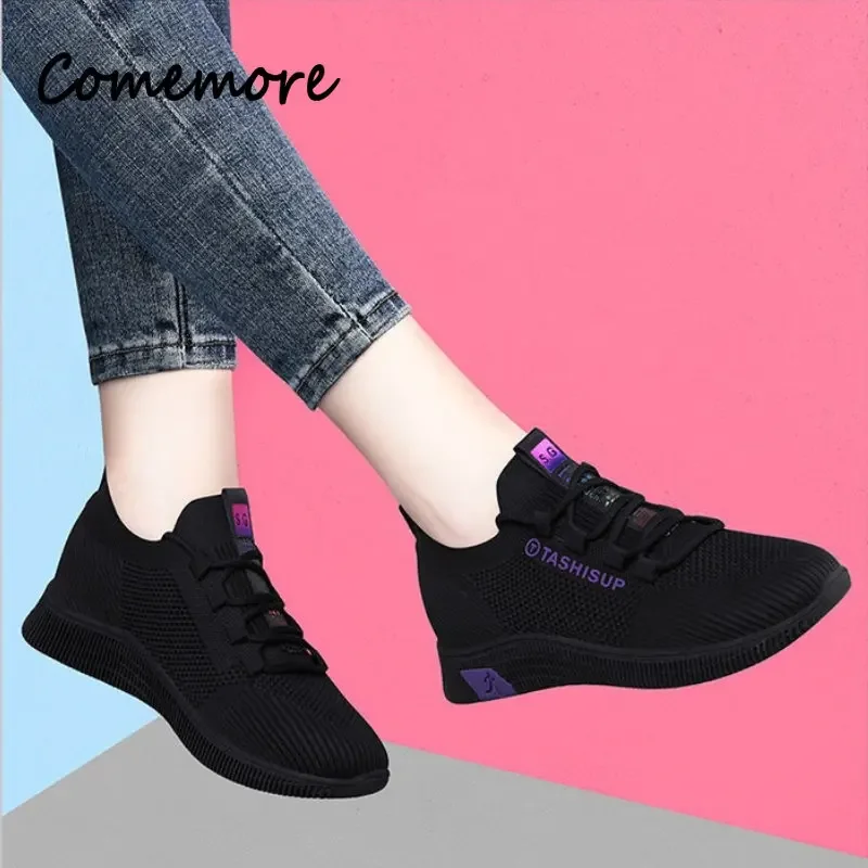 Comemore Women\'s Casual Sports Shoes Outdoor Tennis Shoe Lightweight Non-slip Breathable Sneakers Trainers Zapatillas De Mujer