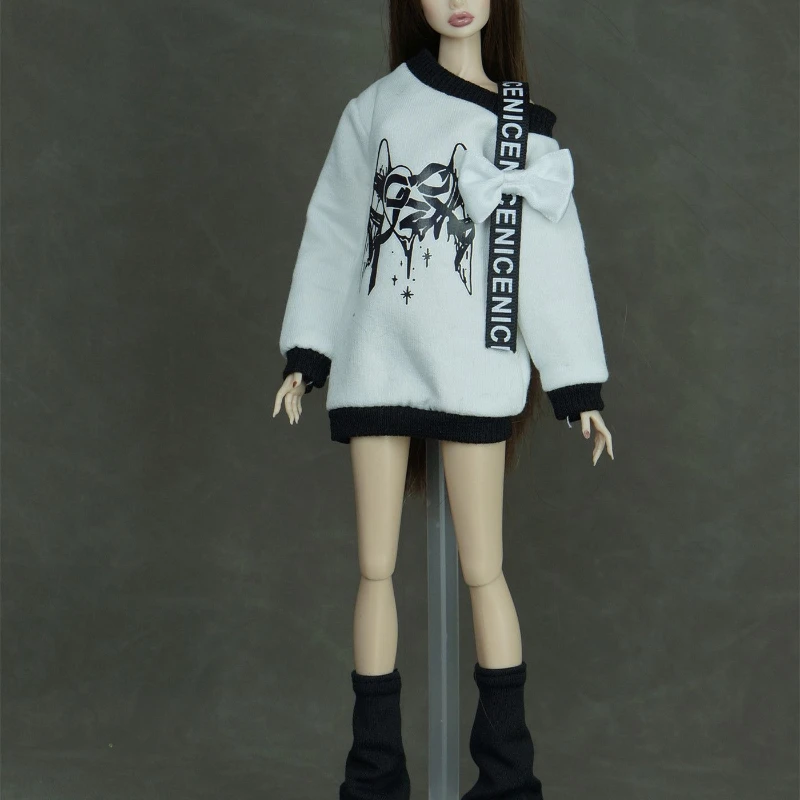 

1/6 Doll's Clothes Suit Fit To 30cm Thin Bjd Doll Skirt Set, Hoodie Set Dress Up Play House Girl Toys Doll Accessories, No Doll