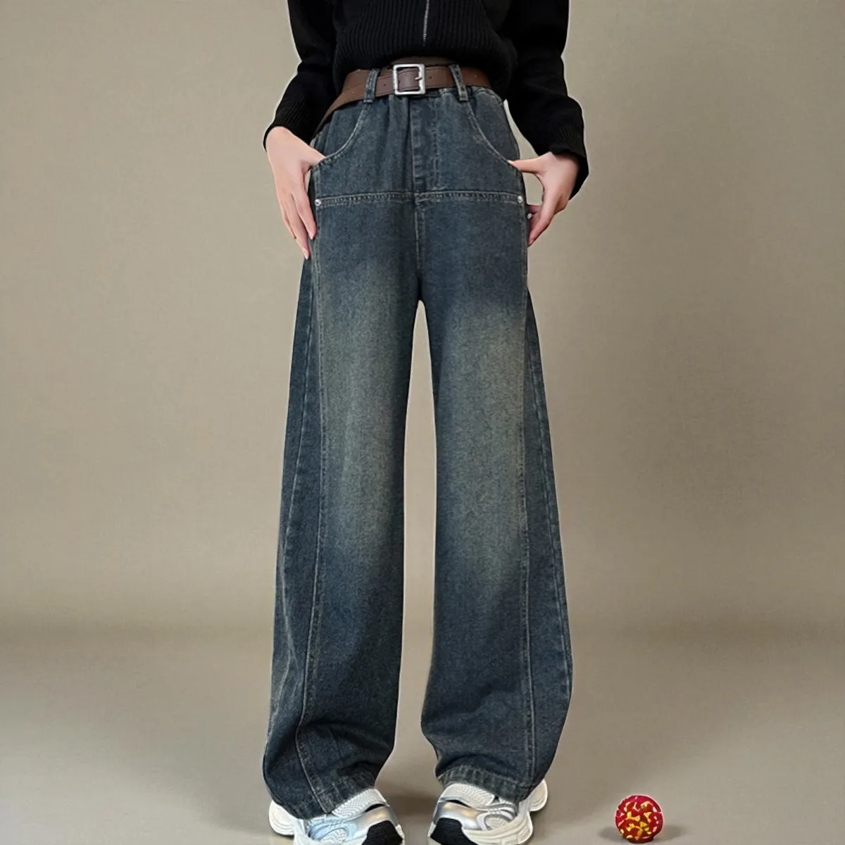 

Big Kids Jeans Girls Pants Teenagers Kids Denim Trousers Wide Leg Children Girls Outfits Pants Kids Clothes 5 6 8 10 12 13 Years