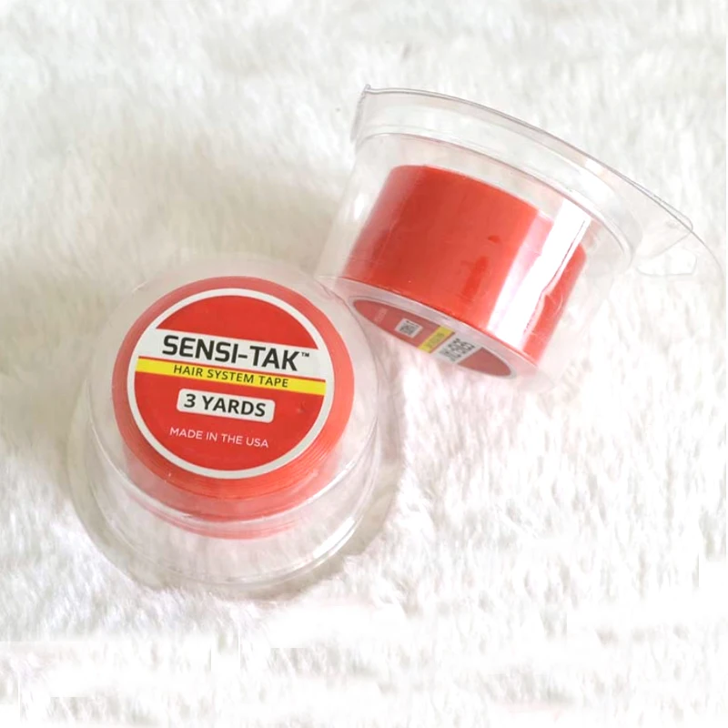 شريط لاصق أحمر SENSI-TAK بطول 3 ياردات، شريط لاصق مزدوج الجانب للشعر المستعار/الشعر المستعار #2