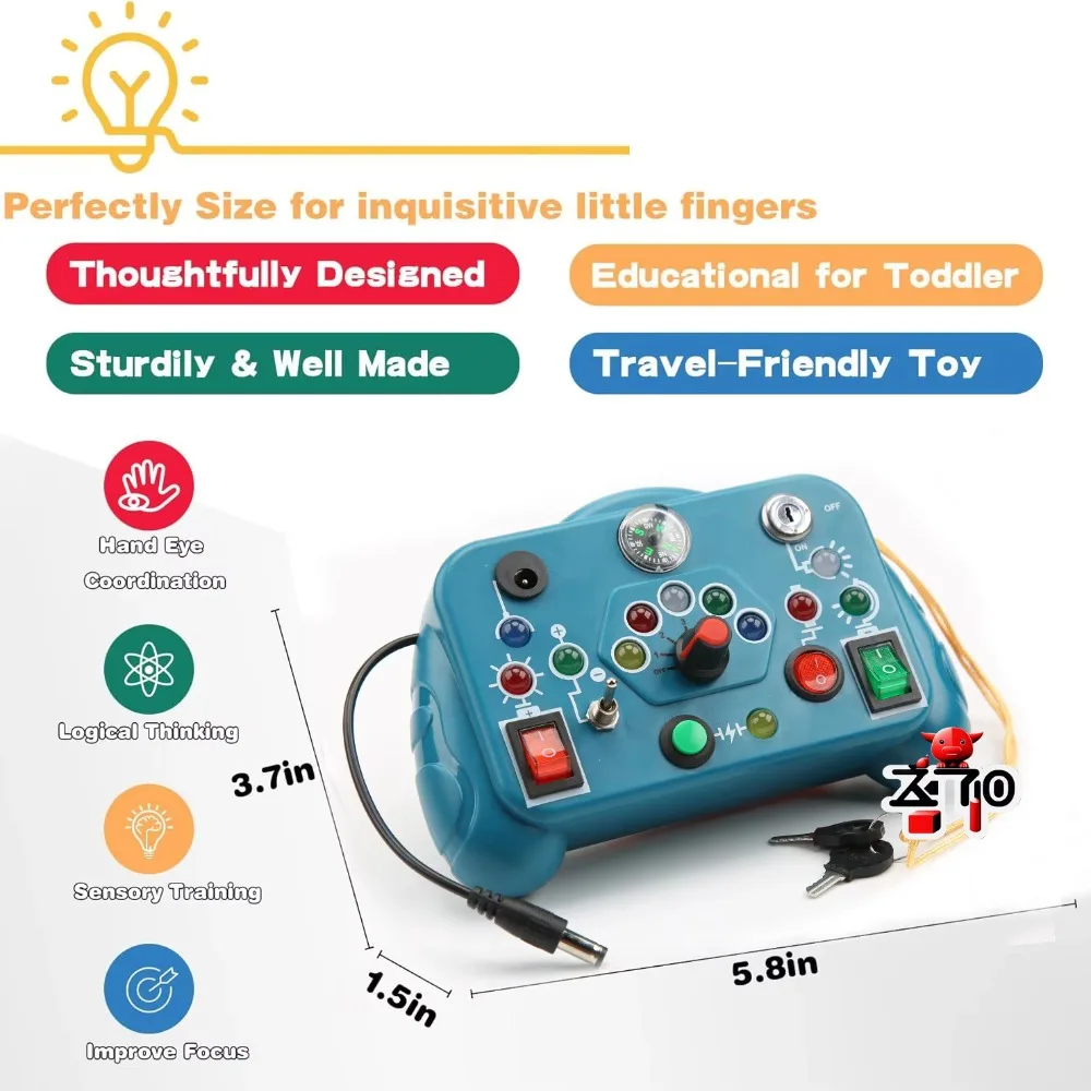 Gniazdo przełącznika dla dzieci Led Light Busy Board Montessori Analog Circuit Board Busy Machine Puzzle Zabawka do wczesnej edukacji