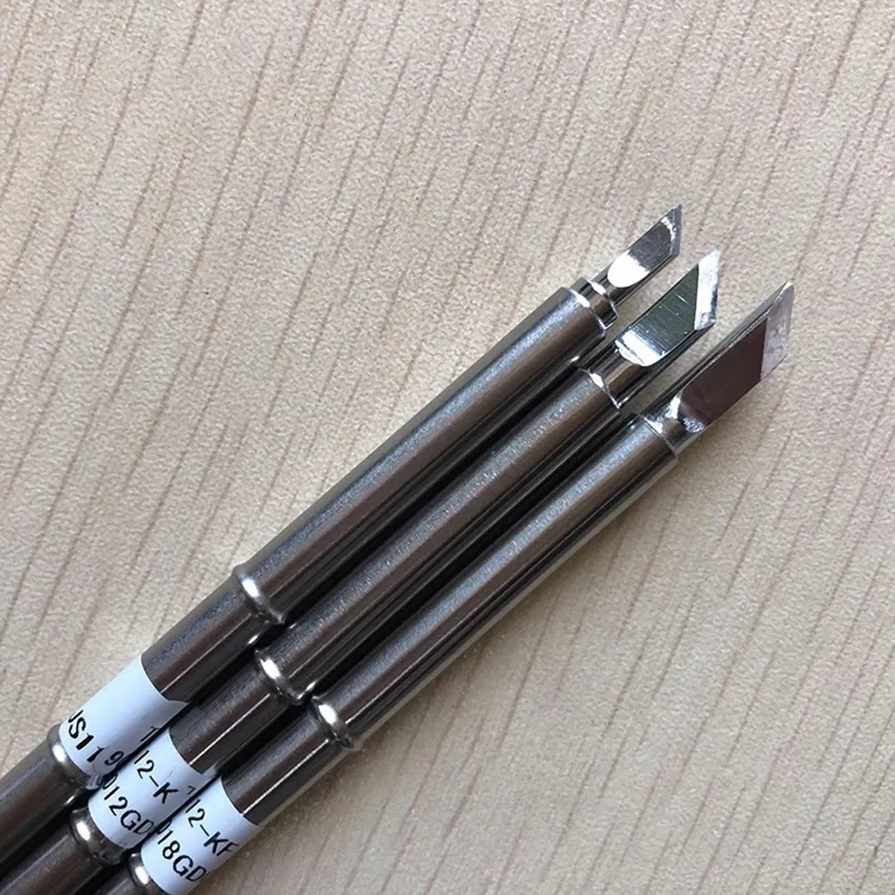 3Pcs T12 Solder Tip Assortment with T12-K T12-KU T12-for-For Types for Broad Compatibility with Soldering Stations