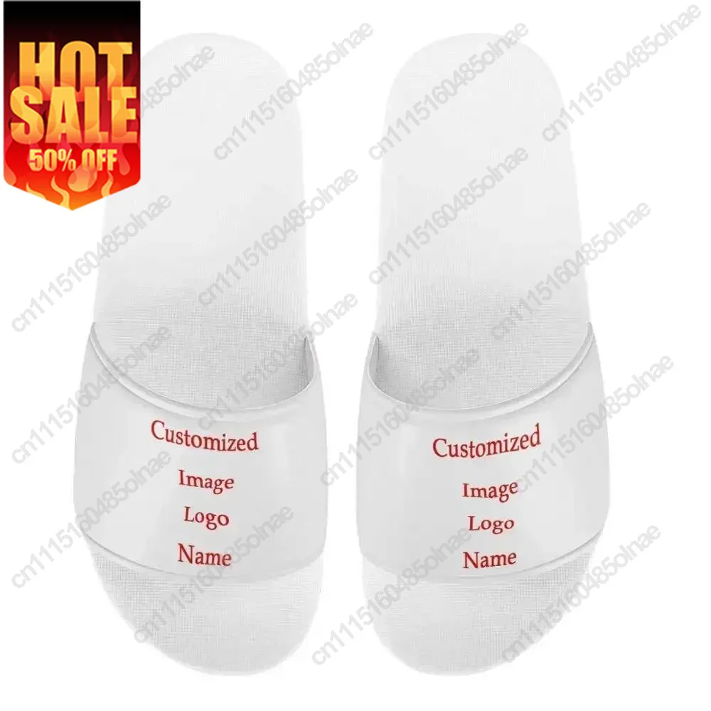 Custom For Women Happy Indoor Flip Flops Men Diy Logo Photo Ladies Slippers And Sandals Home Shoes