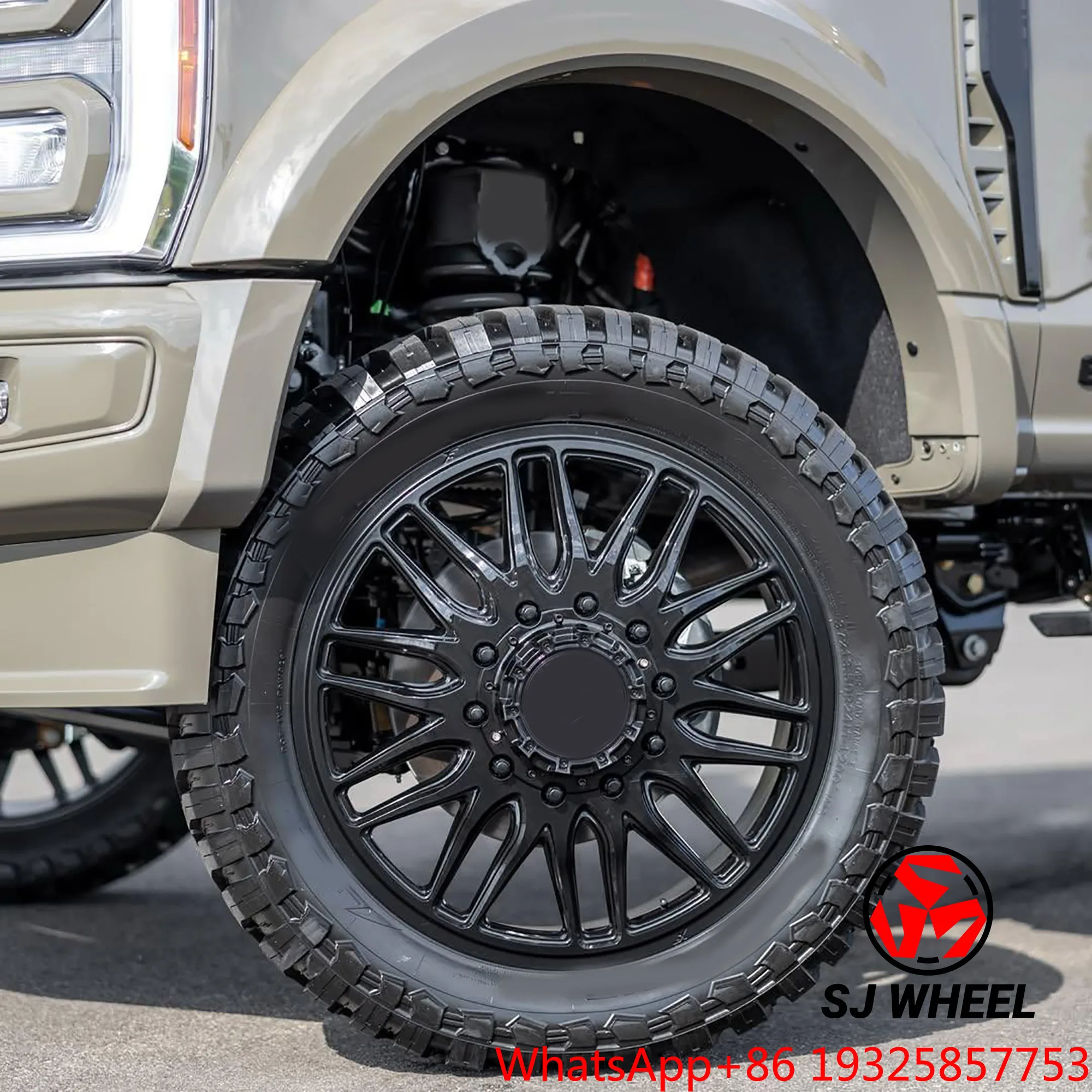 SJ Custom Dually Wheels 8x165.1 8x170 8x200 10x225 22X8.25 24X8.25 Truck Wheel Pick up for American 4x4  Pickup & SUV