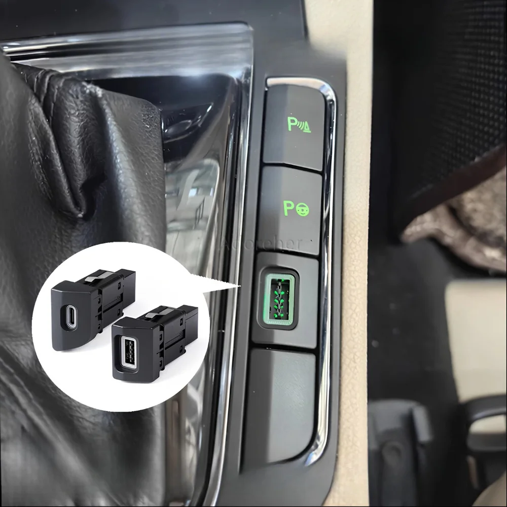 Auto-Ladegerät QC3.0 USB Typ-C Anschluss Modifizierter Schalthebel-Ladeadapter Passend für Skoda Superb Modelle 2010-2013 – Detail 1